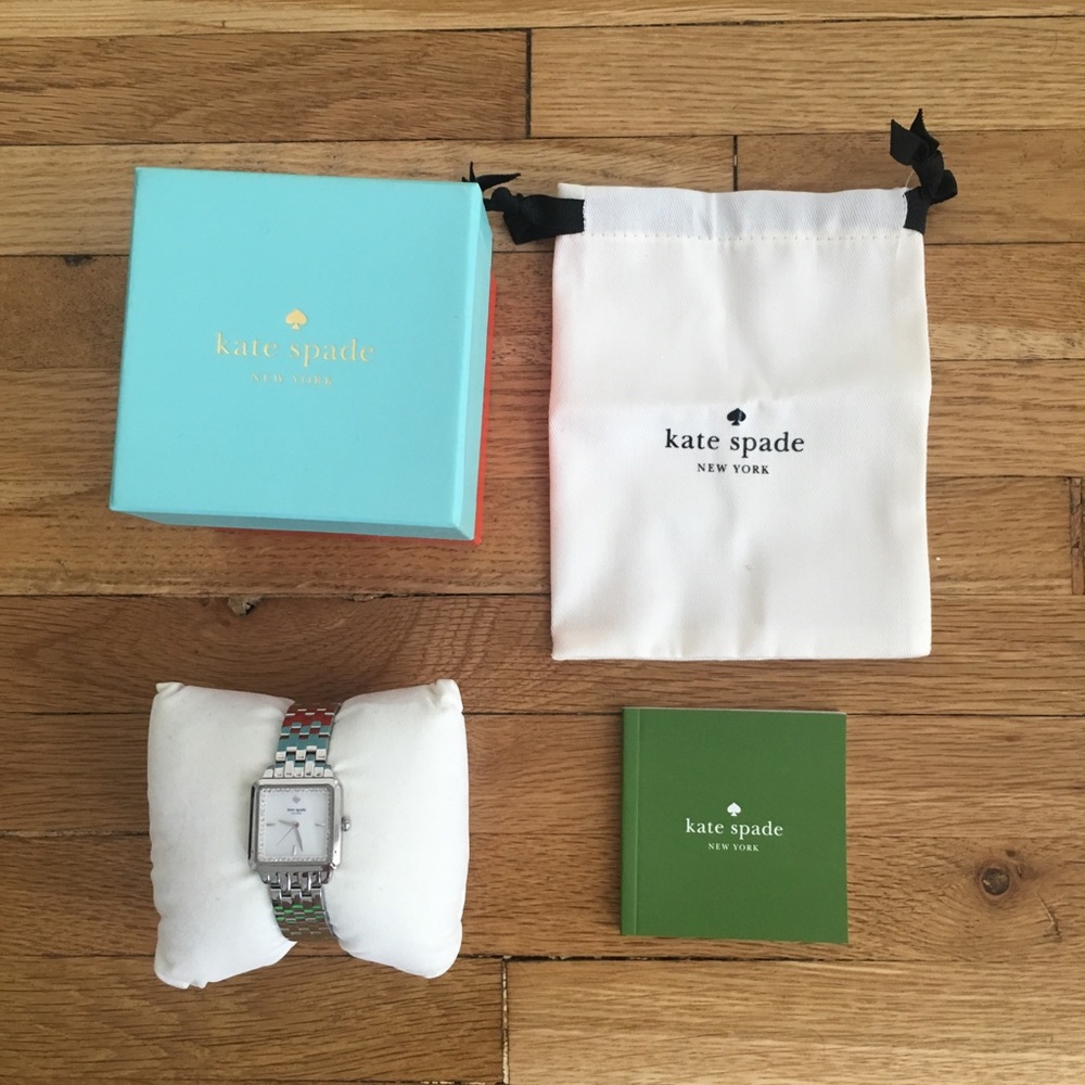 Silver and diamond Kate Spade watch